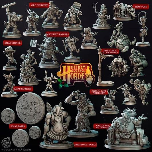 Holiday Horde Collection By Cast N Play Miniatures