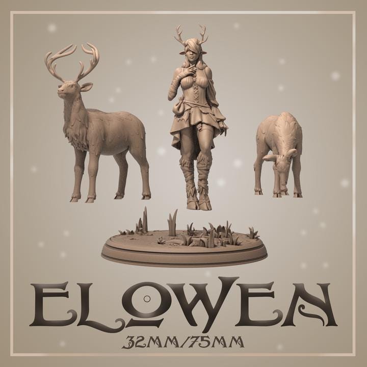 Elowen  Pin Up by Dungeons and Maidens Miniatures