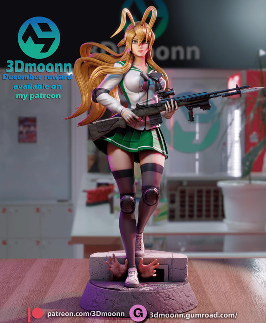 Rei Miyamoto Statue Model Kit by 3Dmoonn