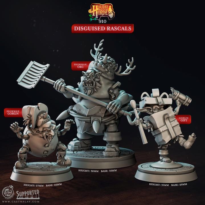 Holiday Horde Collection By Cast N Play Miniatures