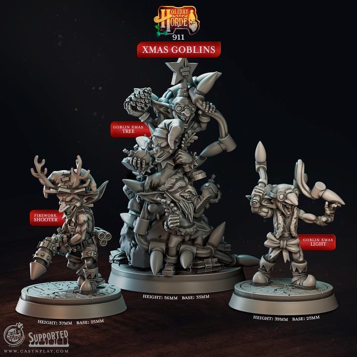 Holiday Horde Collection By Cast N Play Miniatures