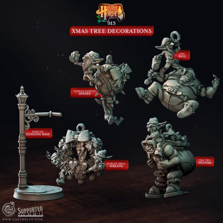 Holiday Horde Collection By Cast N Play Miniatures