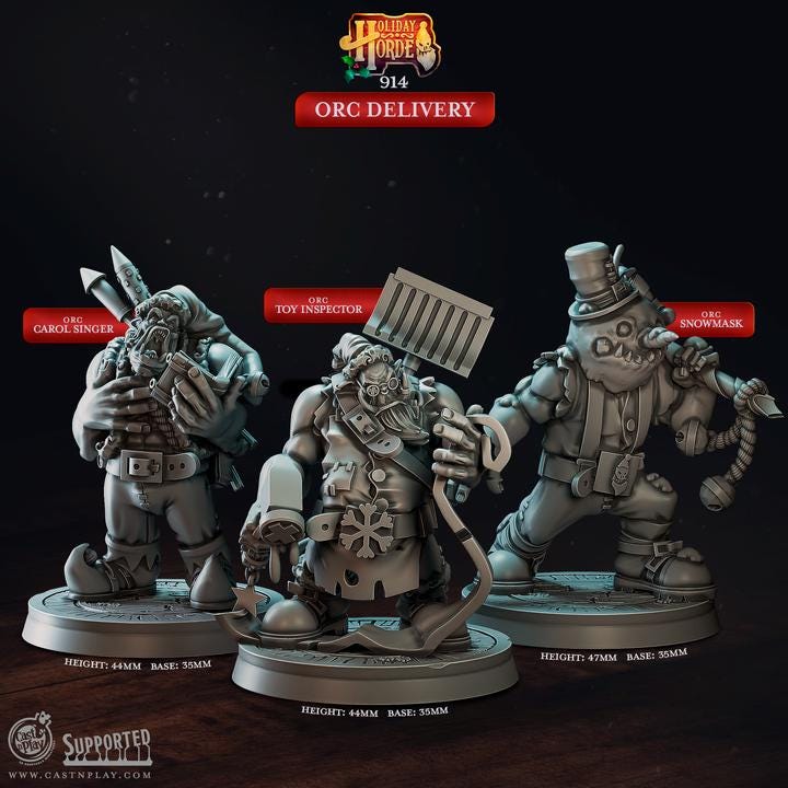Holiday Horde Collection By Cast N Play Miniatures