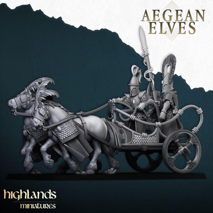 Aegean Elf Chariot of Aegean Elves  by Highland Miniatures
