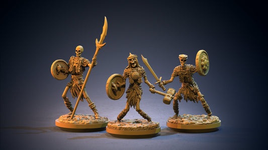 Skeleton Warriors from "Arabian Nights" by Clay Cyanide Miniatures