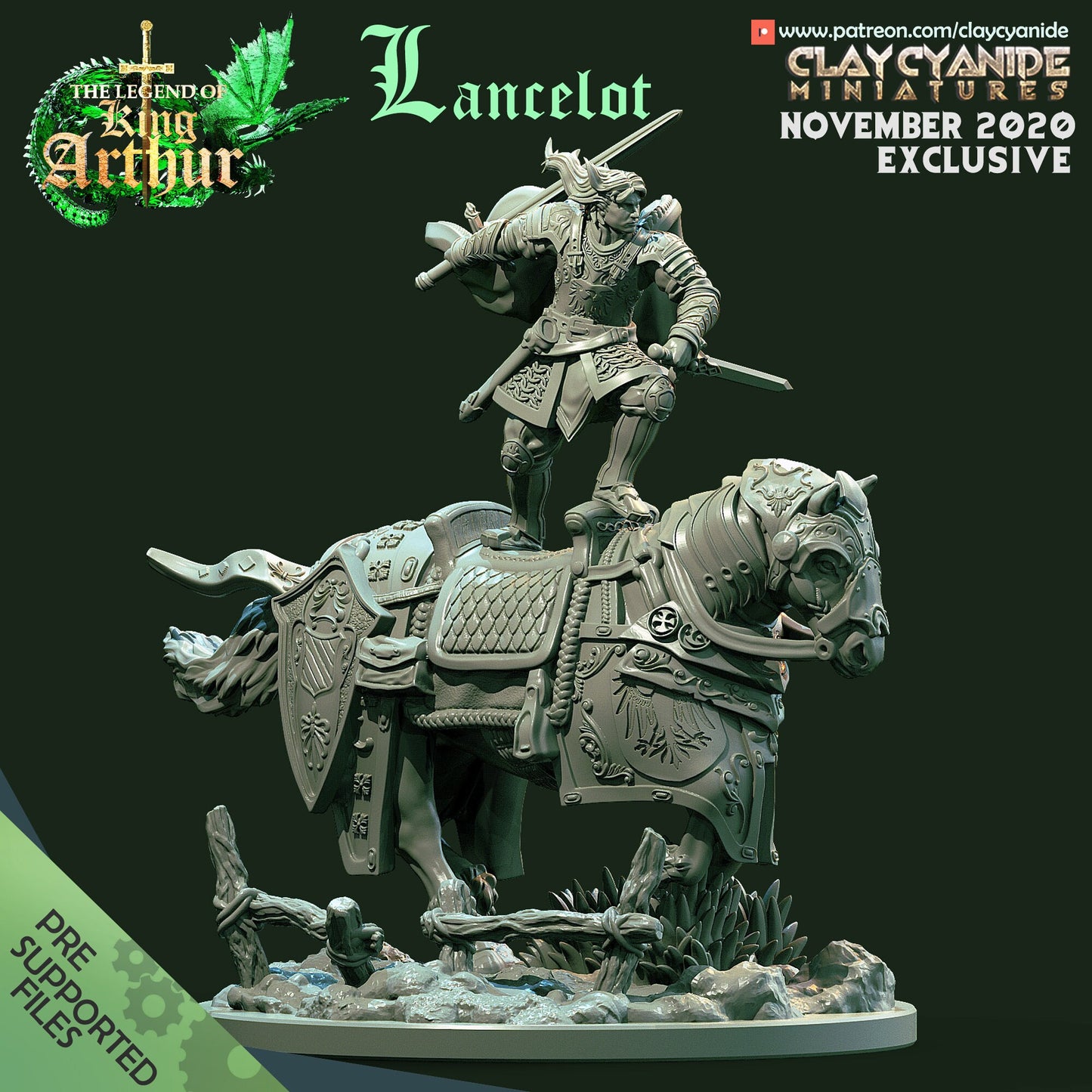 Lancelot from "Legend of King Arthur" by Clay Cyanide Miniatures