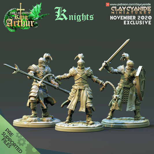 Knights from "Legend of King Arthur" by Clay Cyanide Miniatures