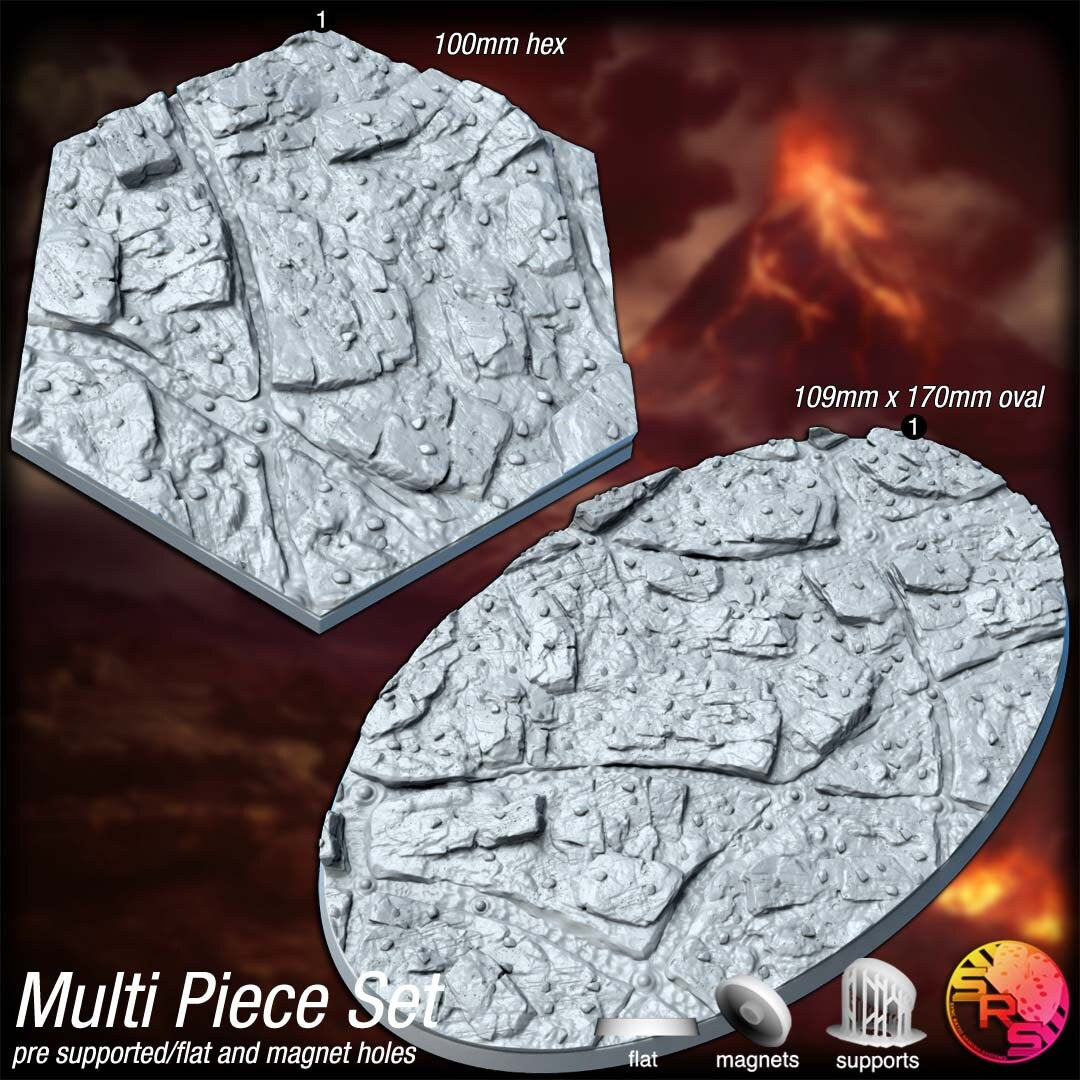Volcano Bases by Where Legends Stand Miniatures