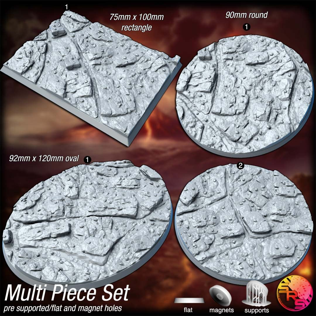 Volcano Bases by Where Legends Stand Miniatures