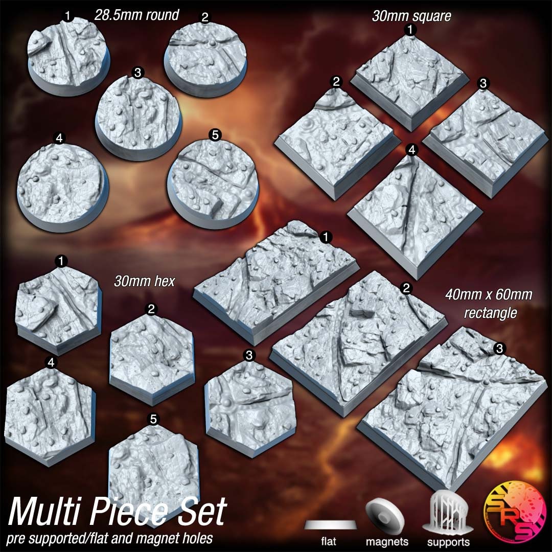 Volcano Bases by Where Legends Stand Miniatures