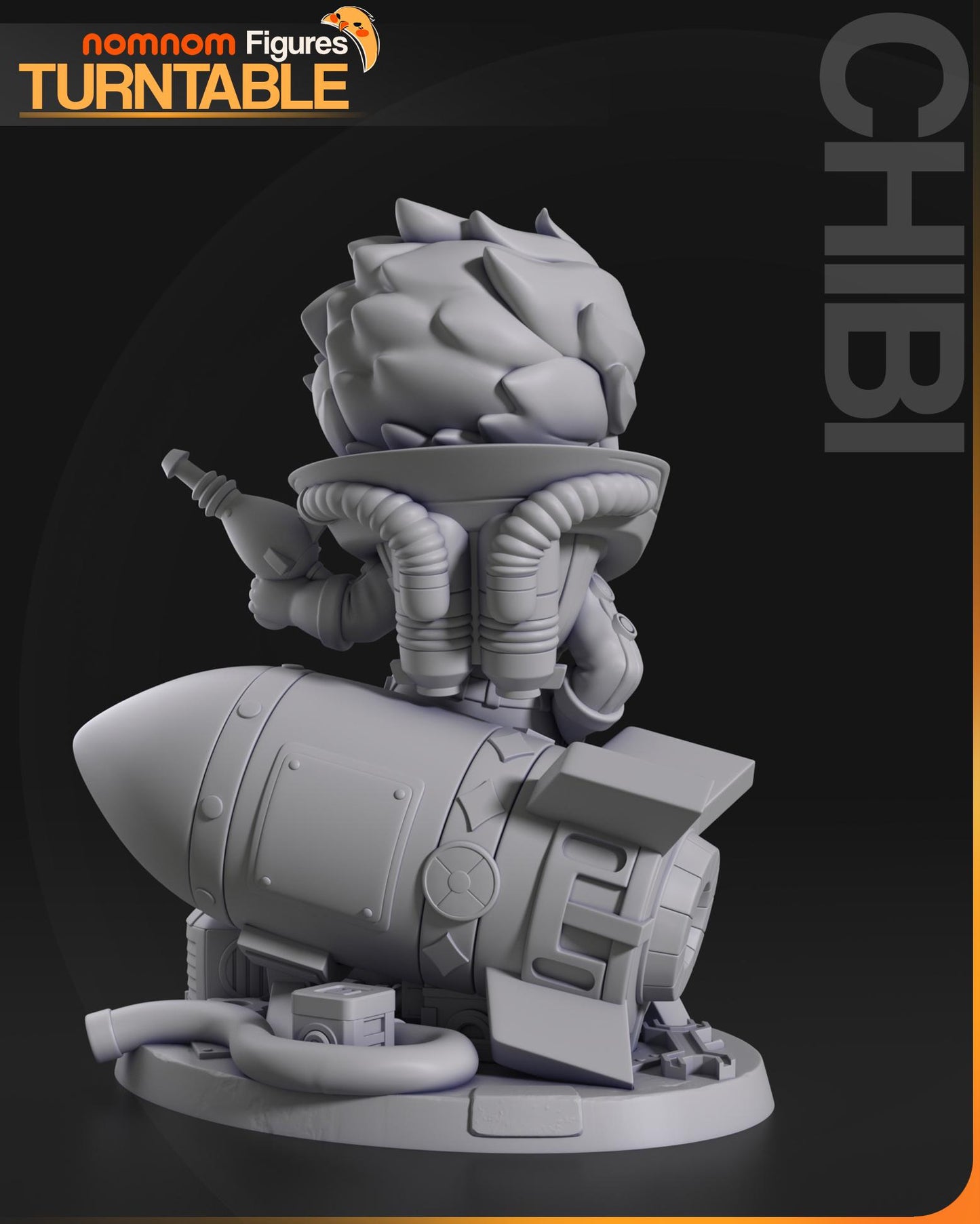 Chibi Nuka Girl Statue Model Kit by Nom Nom Figures