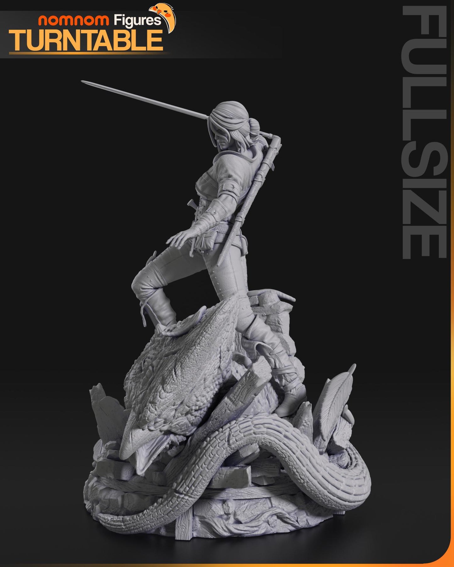 Ciri Statue Model Kit by Nomnom Figures