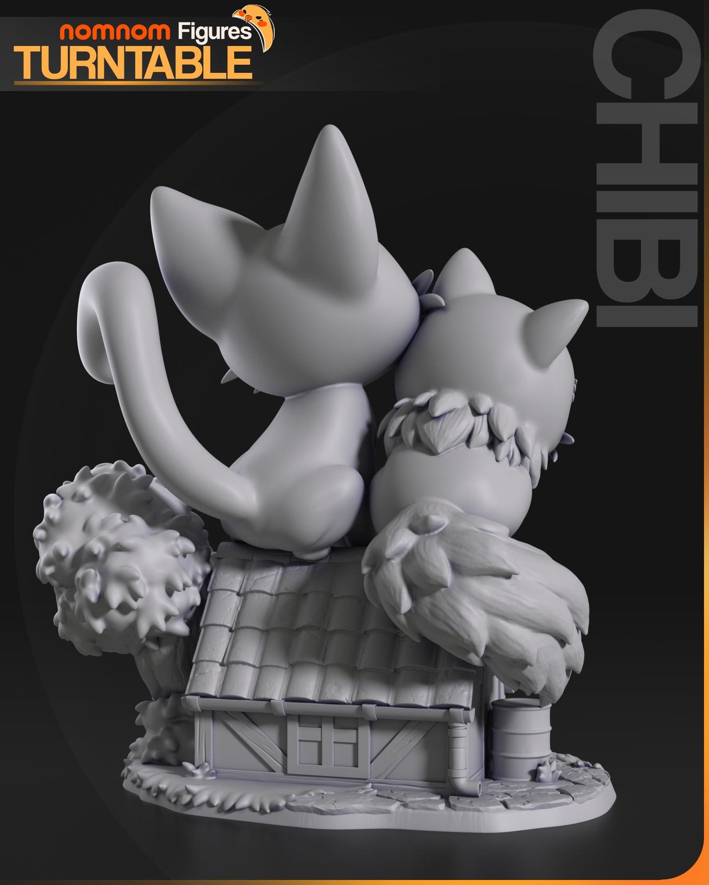 Chibi Jiji Statue Model Kit by Nom Nom Figures