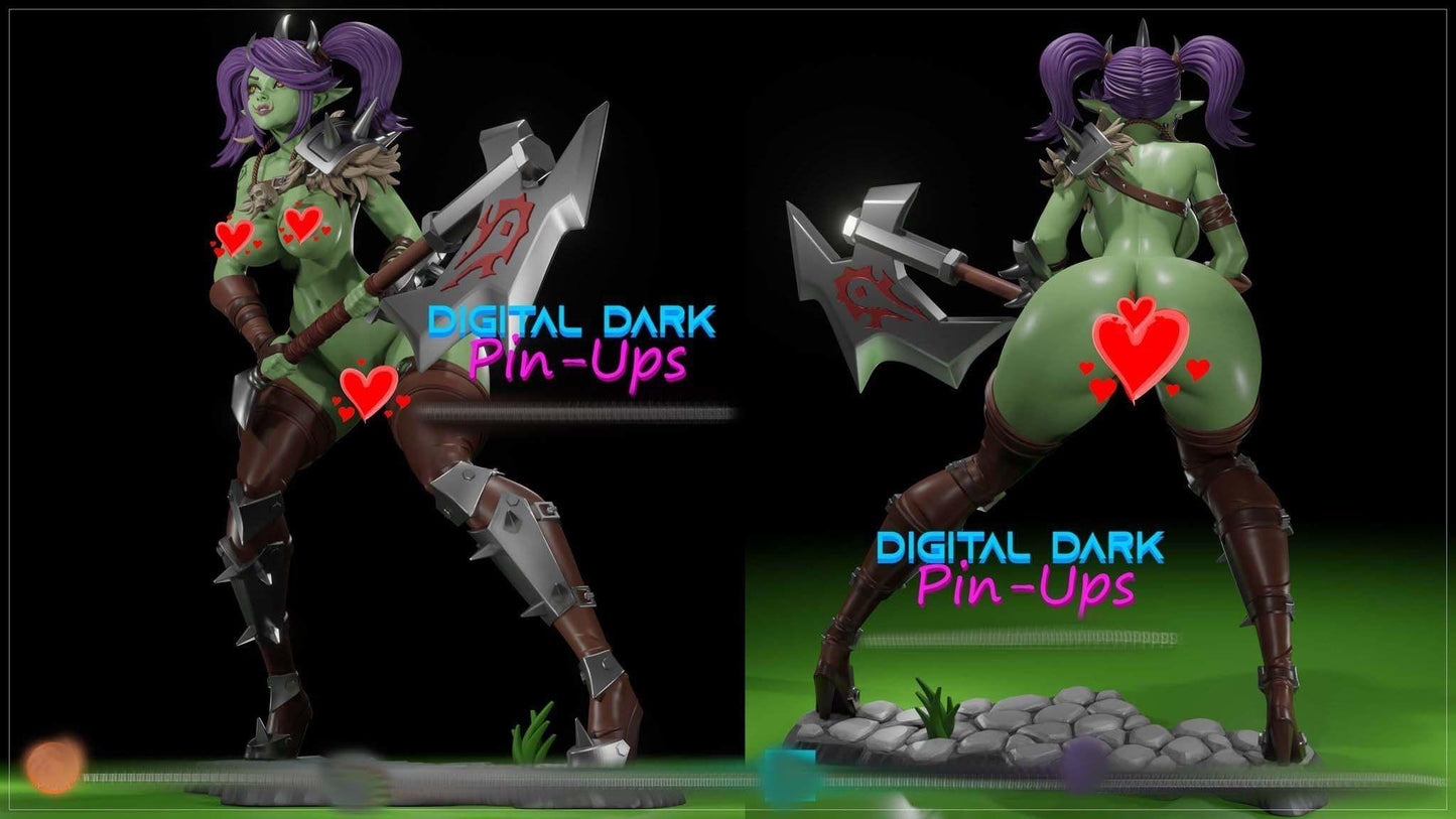 Orc Warrior Pin Up Miniature Statue Kit
