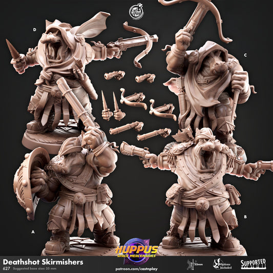 Huppus Deathshot Skirmishers from "Space Mercenaries" by Cast N Play Miniatures
