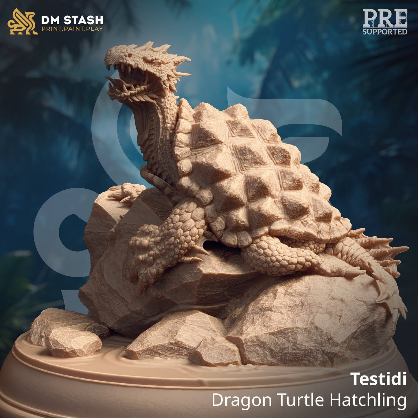 Dragon Turtle Hatchling from "Lost and Found" by DM Stash Miniatures