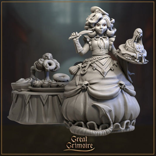 Bakery Girl from "Merchants of the Mystic Market" by Great Grimoire Miniatures