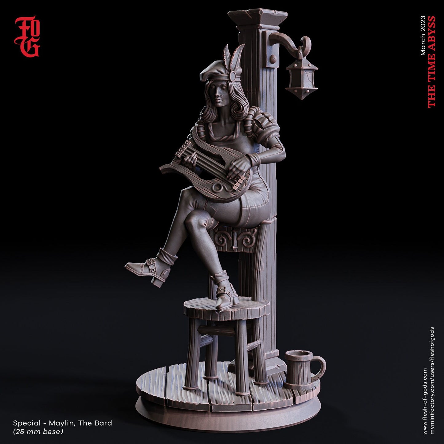 Maylin the Bard from "Time Abyss" by Flesh of Gods Miniatures