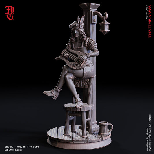 Maylin the Bard from "Time Abyss" by Flesh of Gods Miniatures
