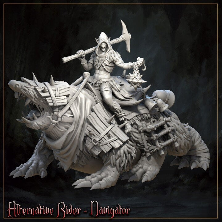 Mole Rider from "Horrors of the Underground" by Great Grimoire Miniatures