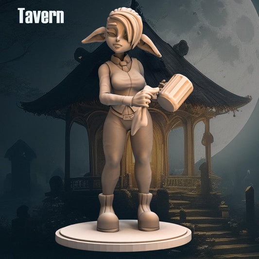 Tessa Barkeep from "Goblin Tavern" by Anexeo Miniatures