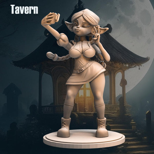 Jenny Waitress from "Goblin Tavern" by Anexeo Miniatures