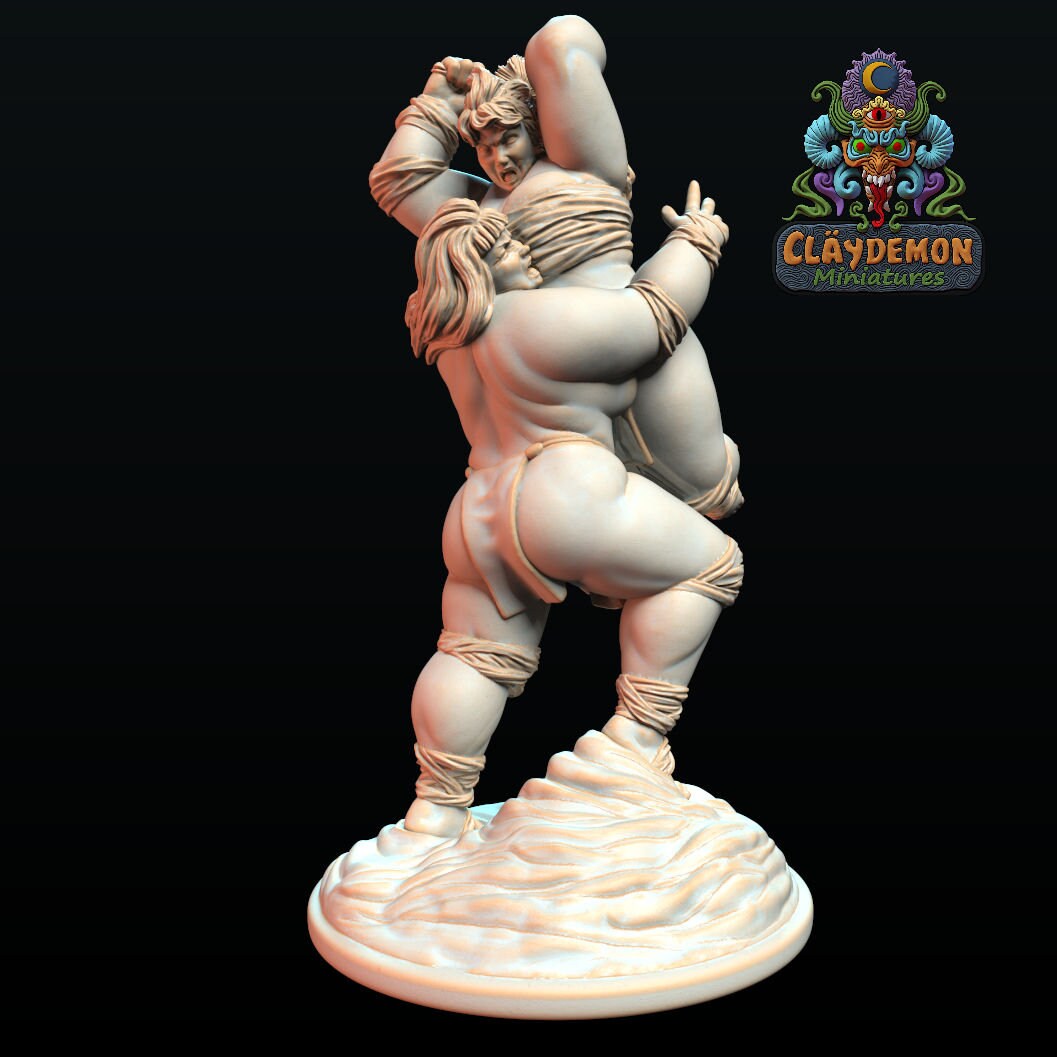 The Wrestlers by Claydemon Miniatures