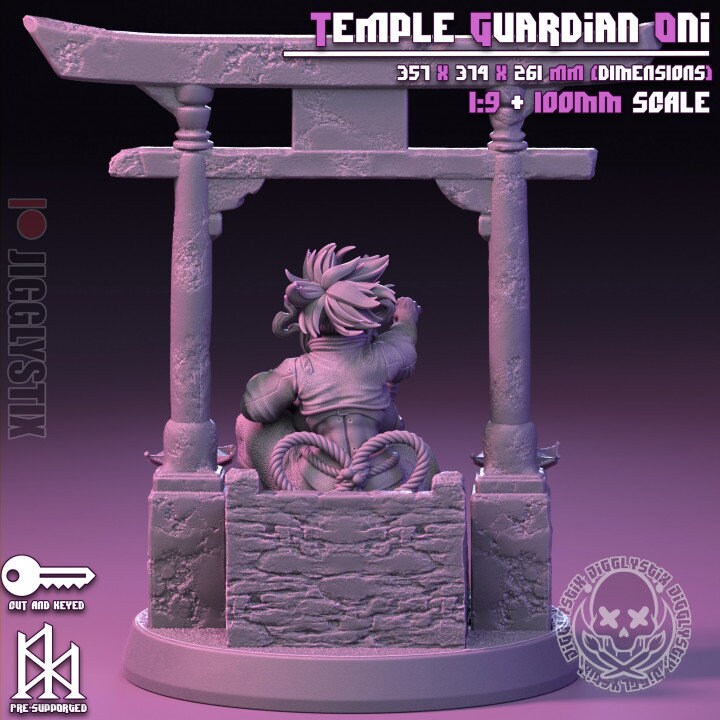Oni Temple Guardian Statue Kit  by Jigglystix Pin Up Factory