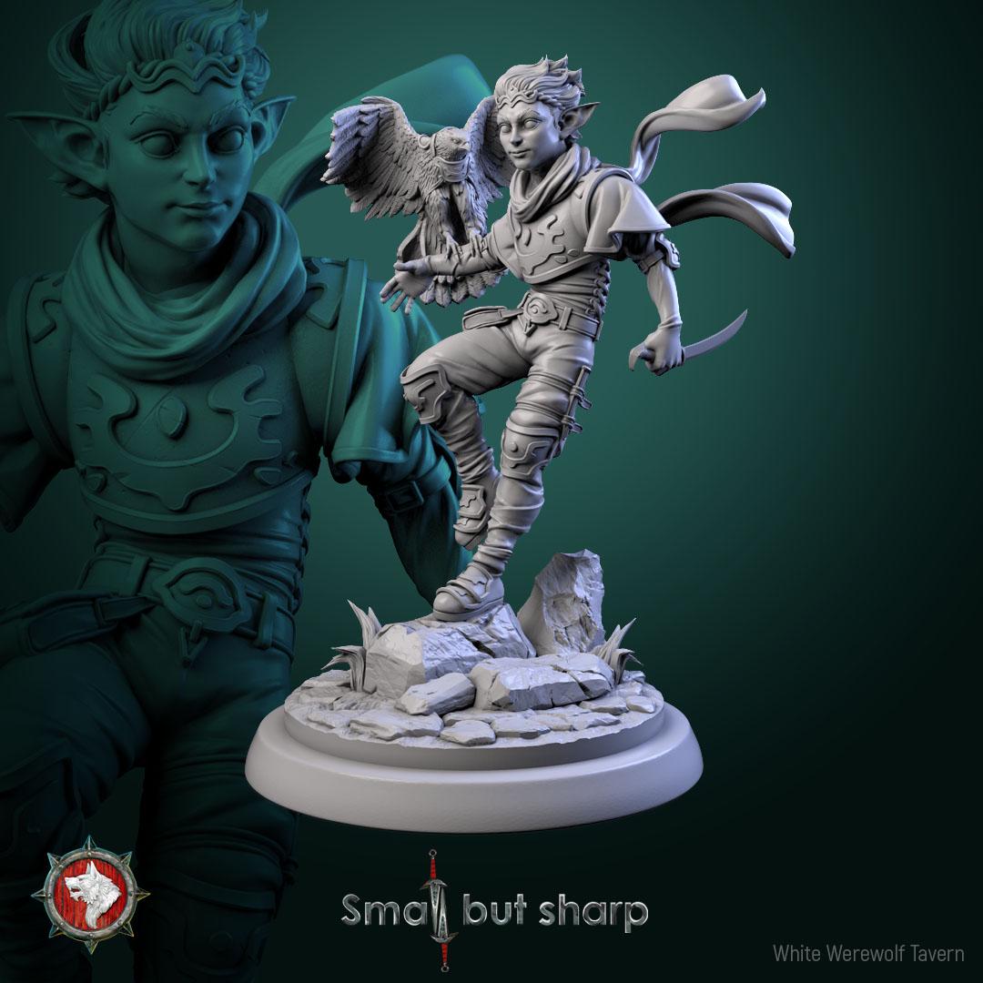 Halfling warriors from "Small but sharp" by White Werewolf Tavern Miniatures