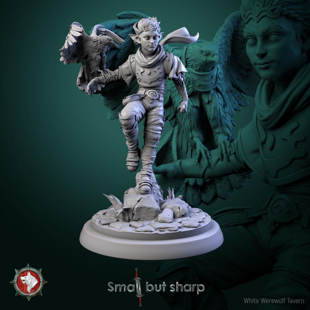 Halfling warriors from "Small but sharp" by White Werewolf Tavern Miniatures