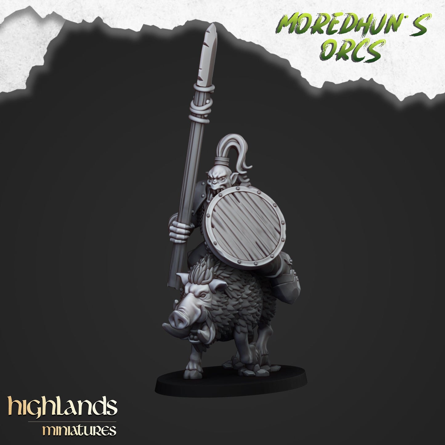 Orc Boar Calvary Unit By Highland Miniatures