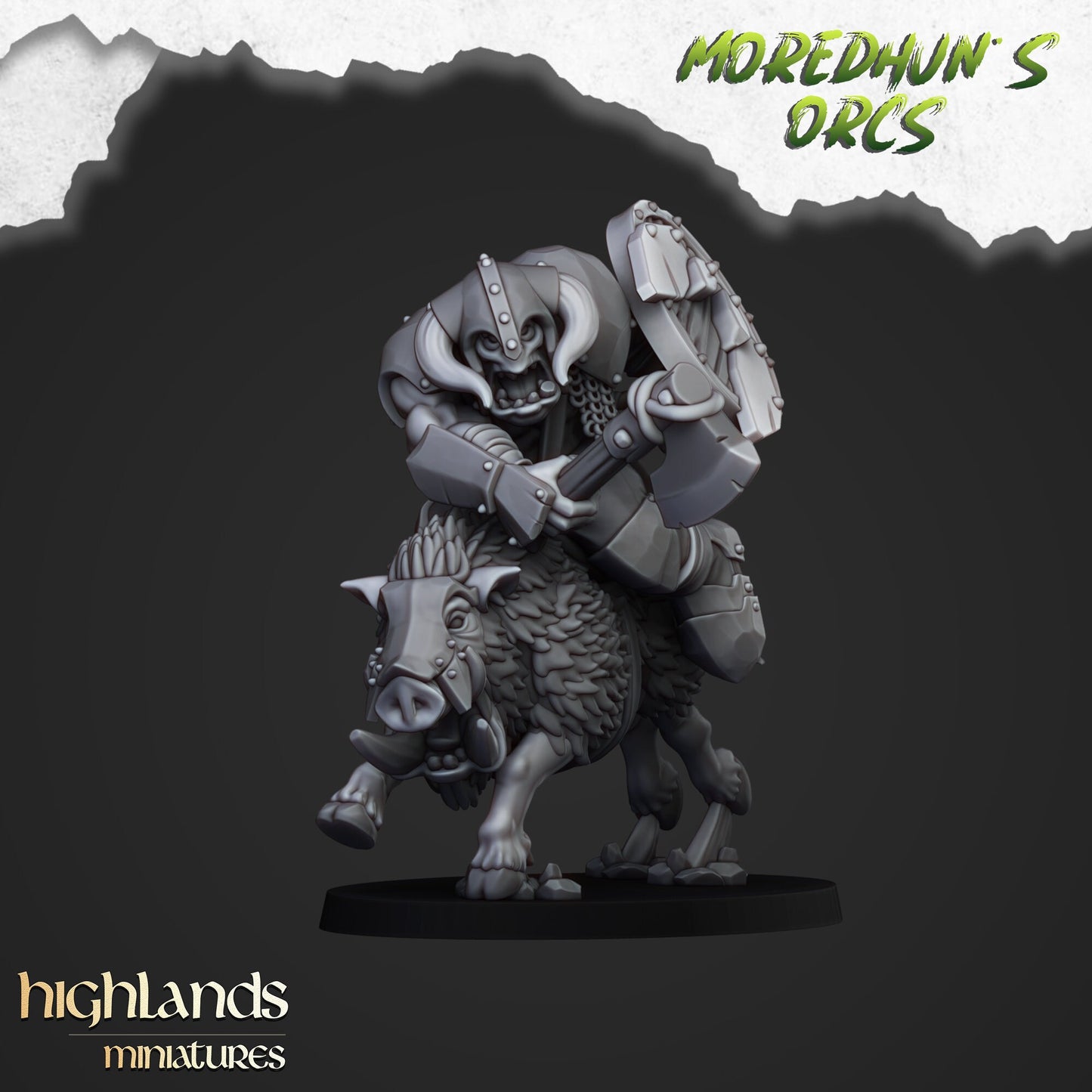 Orc Boar Calvary Unit By Highland Miniatures