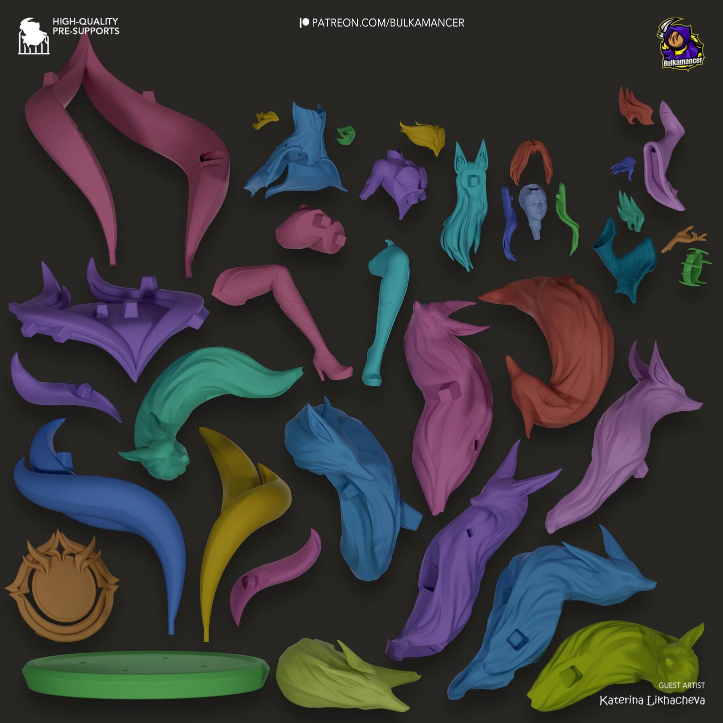 Legendary Kitsune Statue Model Kit by Bulkamancer Sculpts