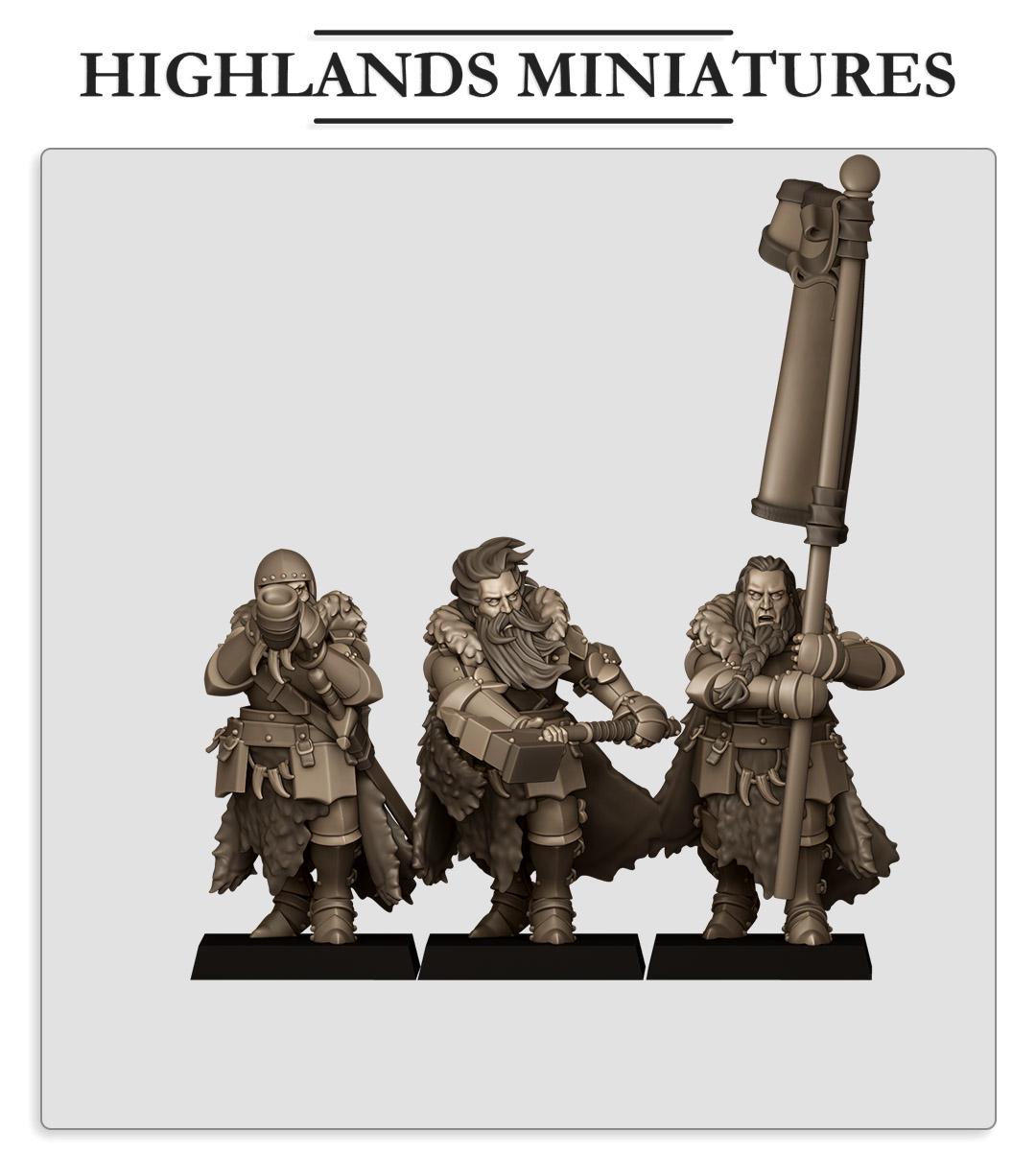 Mergenheim Knights on Foot of Sunland  by Highland Miniatures