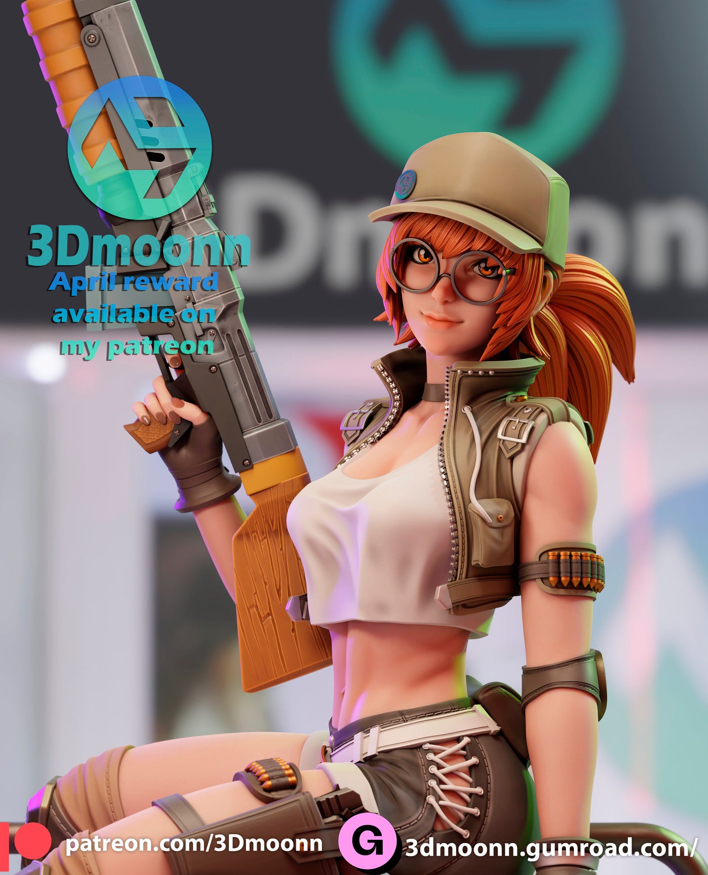 Fio Statue Model Kit by 3dMoonn