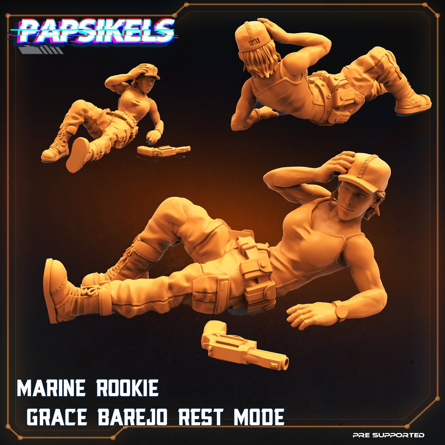 Marine Rookie Survivor Grace from "Skull Hunters" by Papsikels Miniatures
