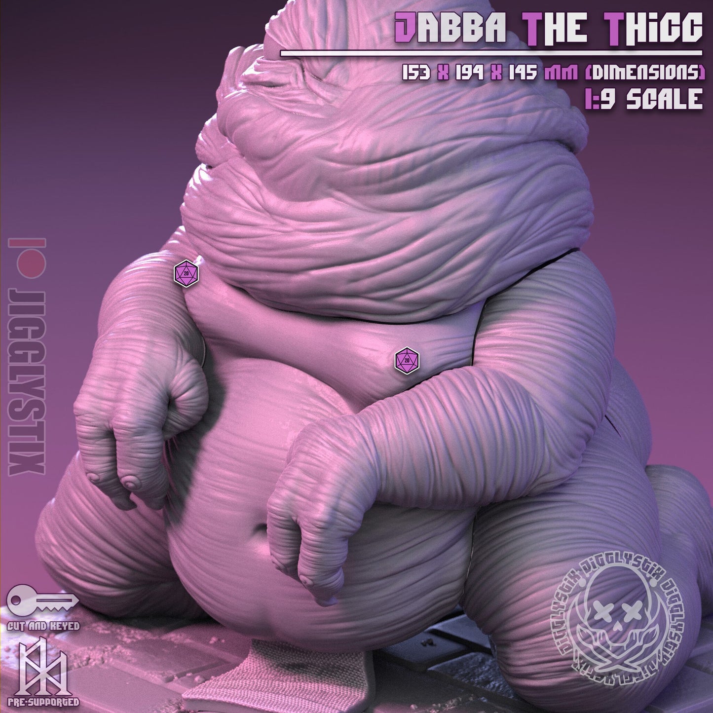 Jabba the Thicc by Jigglystix Pin Up Factory Miniatures