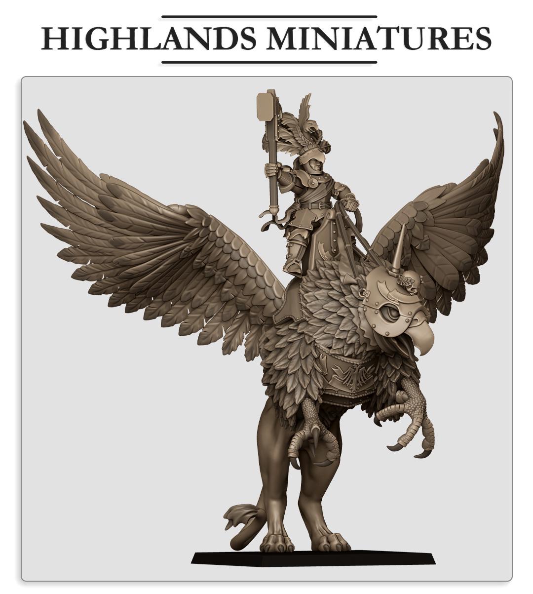 Sunland Emperor on Griffon  by Highland Miniatures