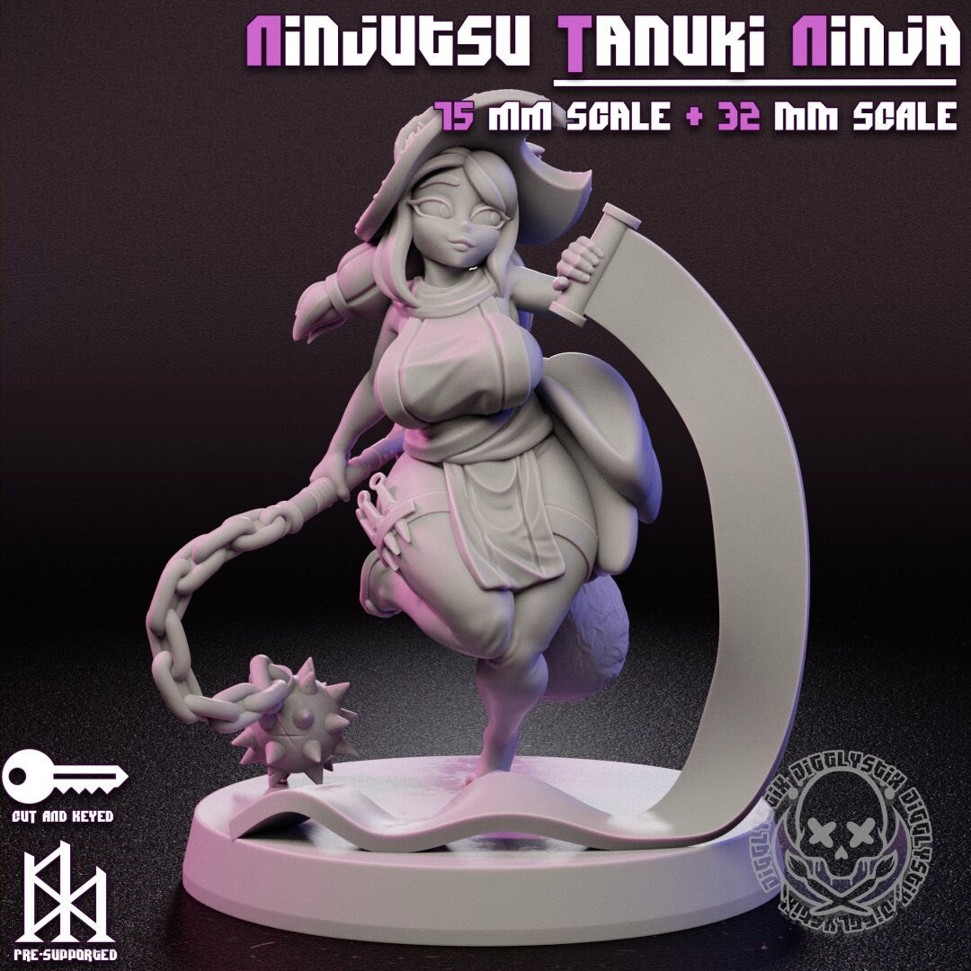Female Tanuki Ninjas  by Jigglystix Pin Up Factory