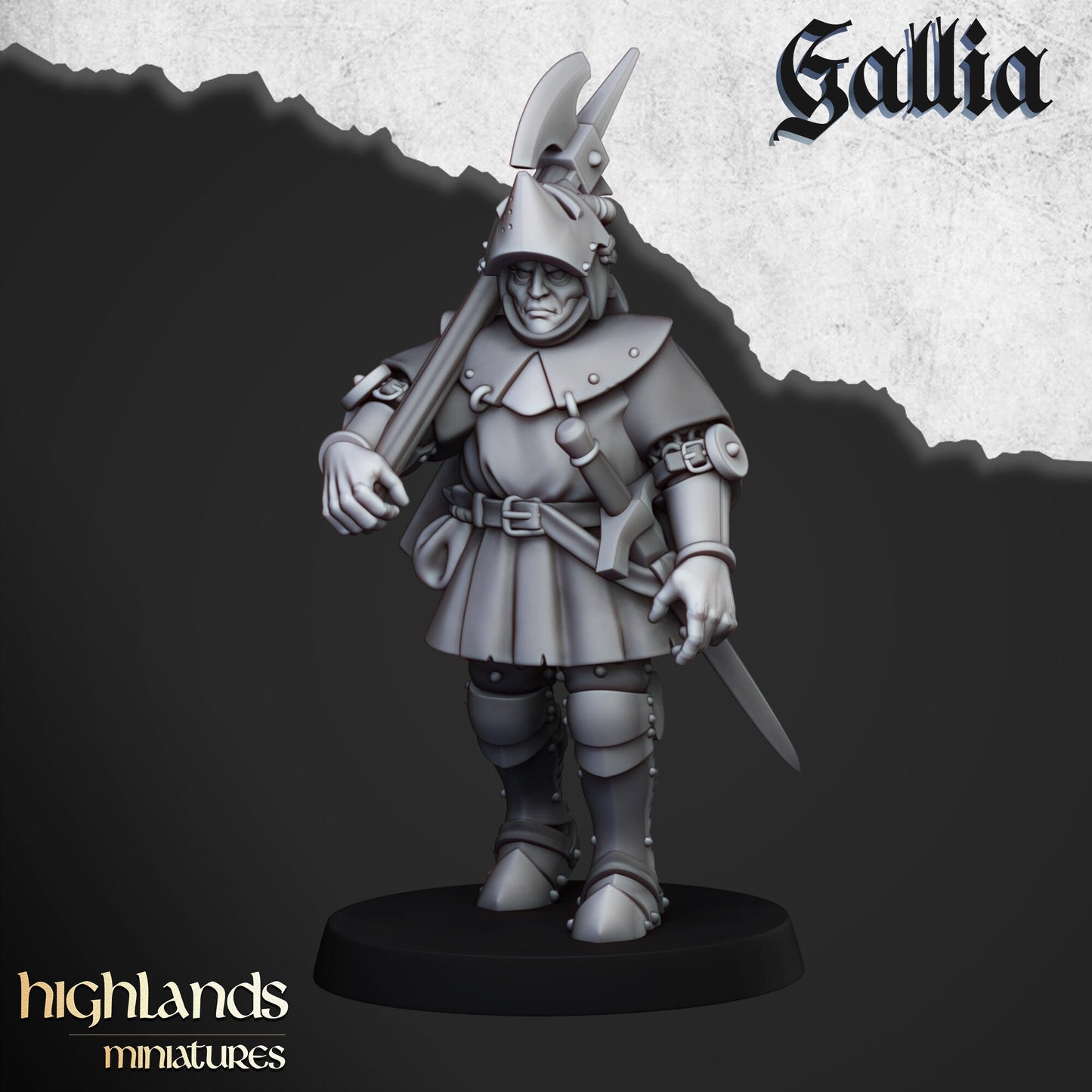 Knights on Foot Unit of Gallia  by Highland Miniatures