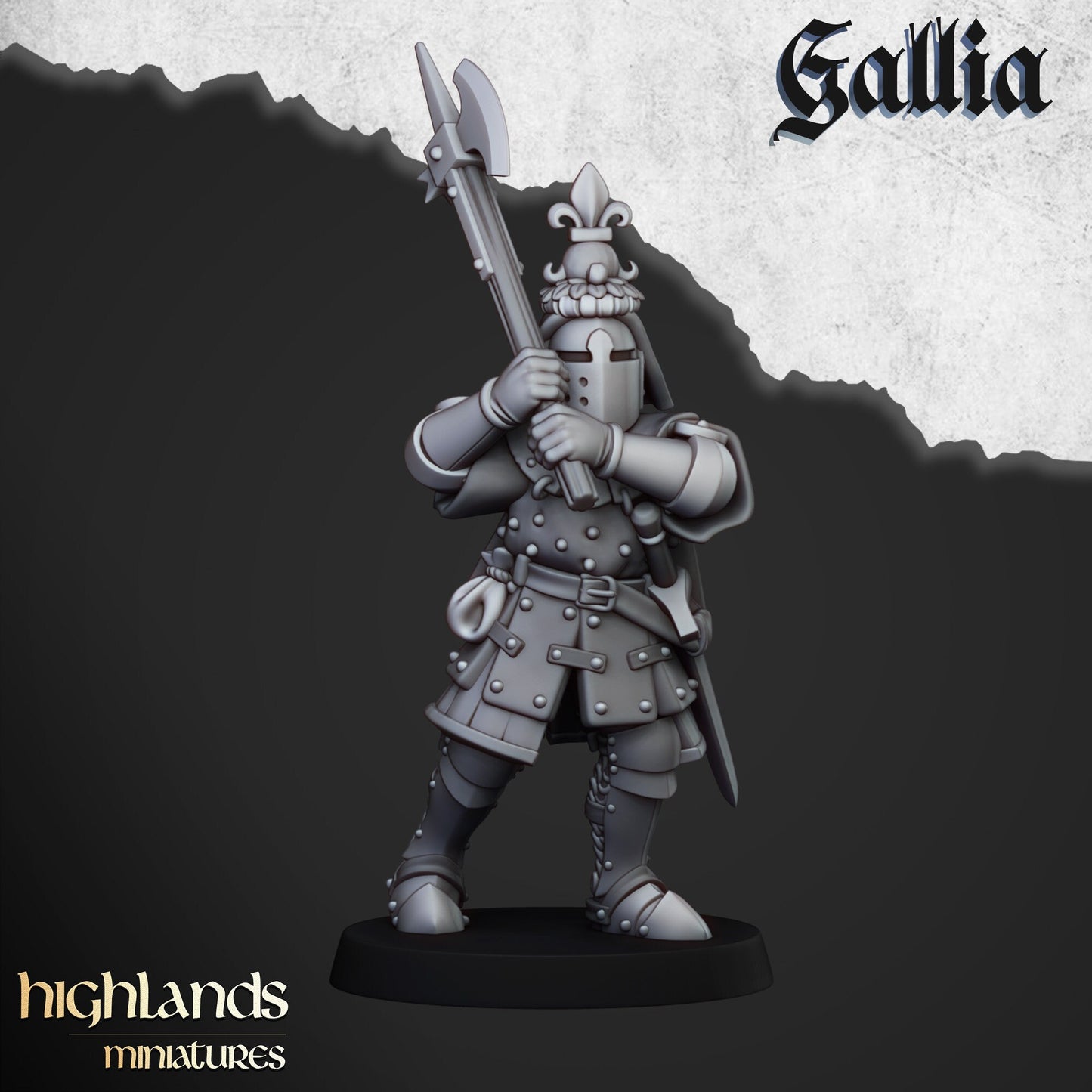 Knights on Foot Unit of Gallia  by Highland Miniatures
