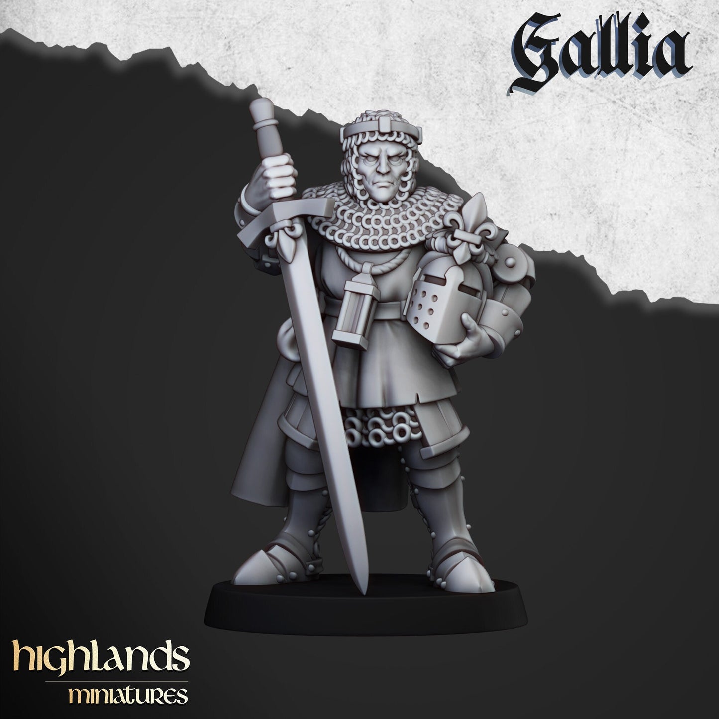 Knights on Foot Unit of Gallia  by Highland Miniatures