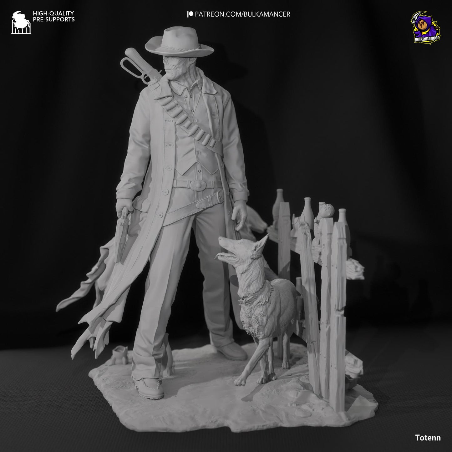Undead Cowboy Statue Model Kit by Bulkamancer Sculpts