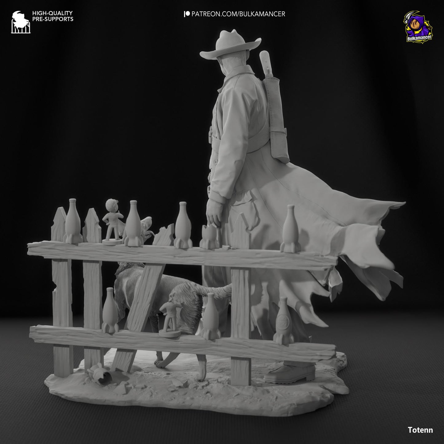 Undead Cowboy Statue Model Kit by Bulkamancer Sculpts