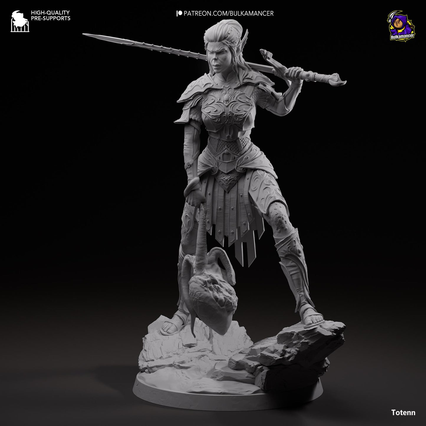 Judgemental Warrior Statue Model Kit by Bulkamancer Sculpts