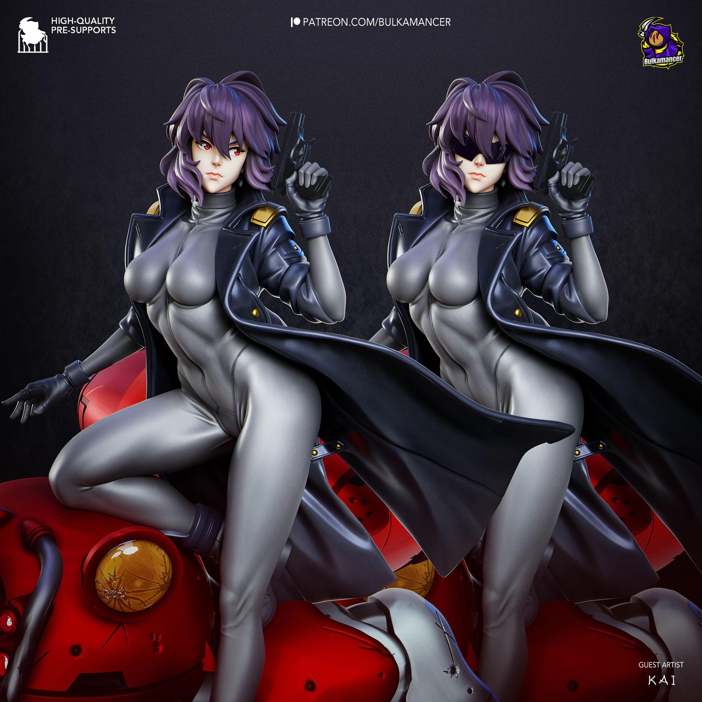 Cyber Ghost Statue Model Kit by Bulkamancer Sculpts