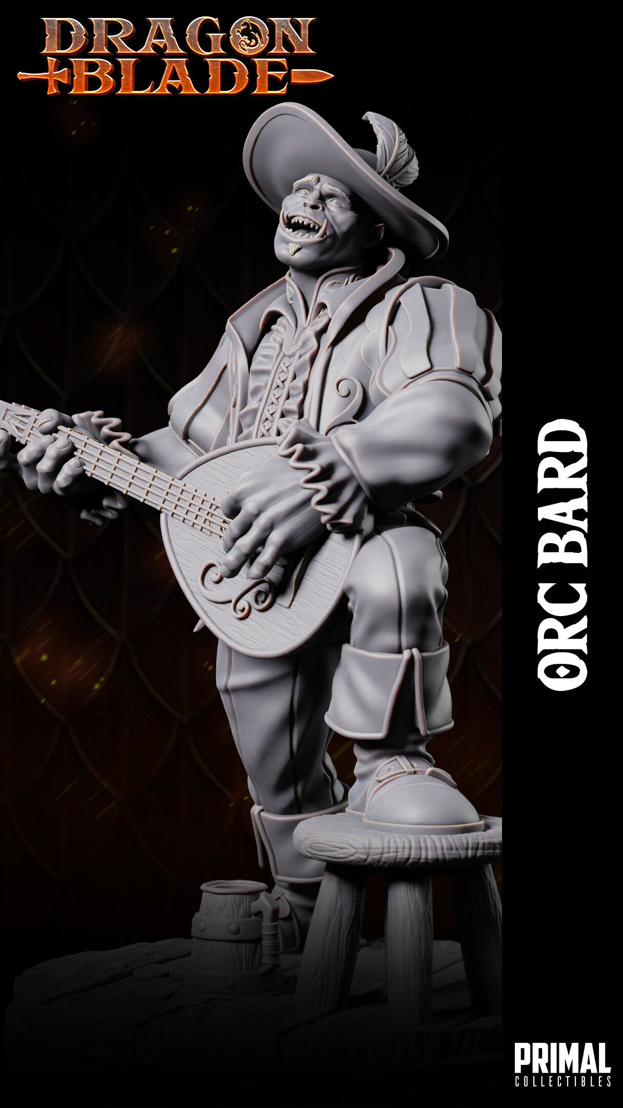 Orc Bard by Primal Collectibles Miniatures