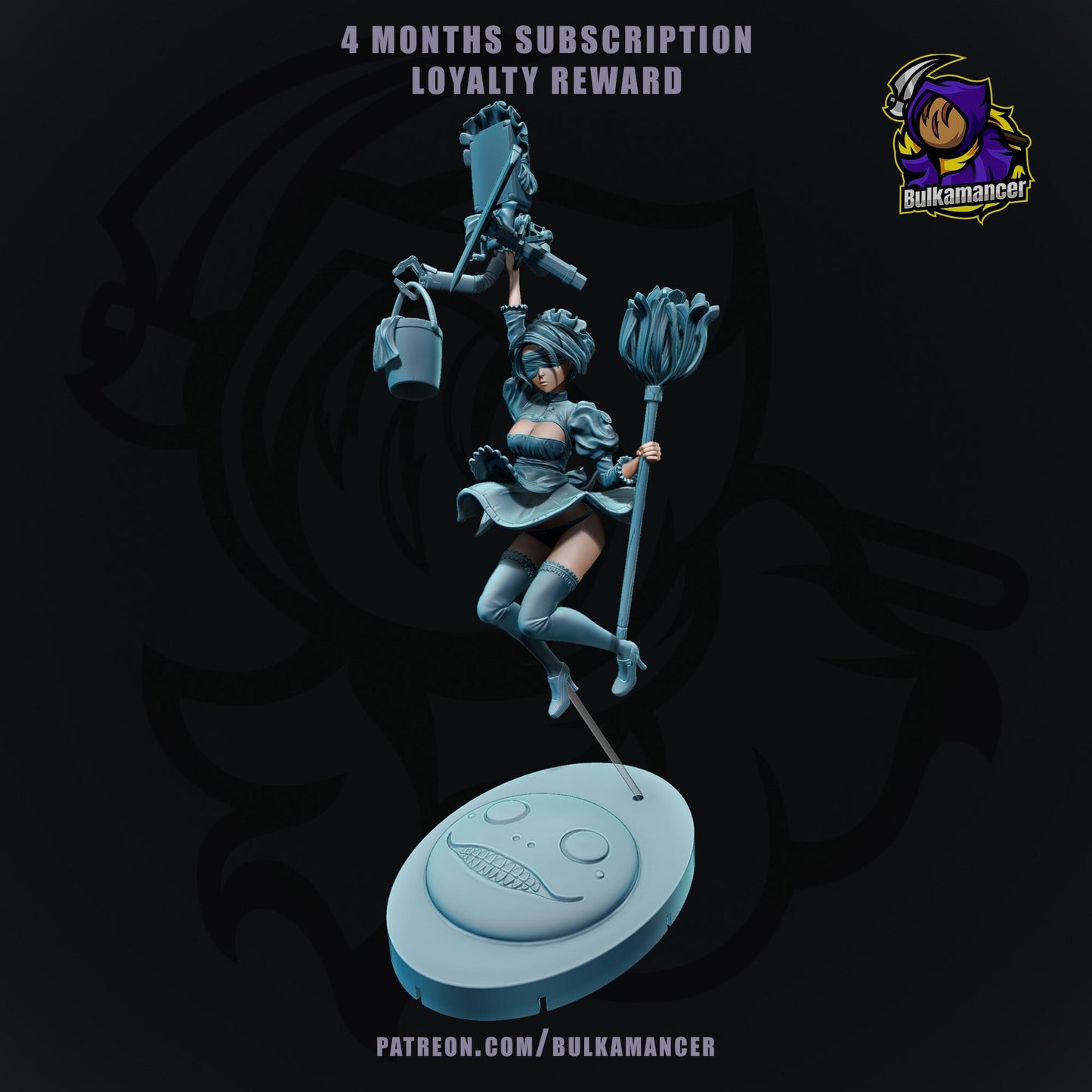 2B Maid Statue Model Kit by Bulkamancer Sculpts