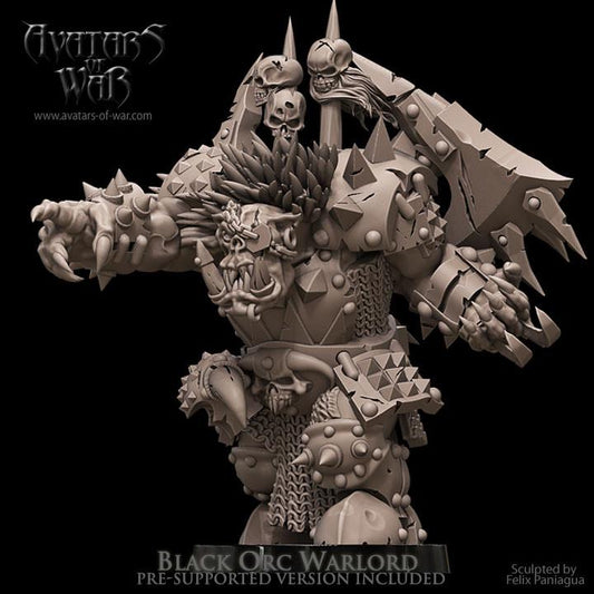 Black orc Warboss by Avatars of War Miniatures