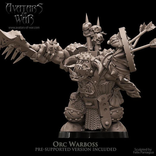 Black orc Warboss by Avatars of War Miniatures